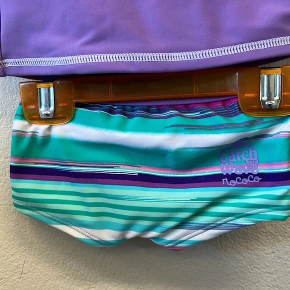 NWT ROCOCO SWIM BABY RASHGUARD SET PURPLE - Picture 3 of 8